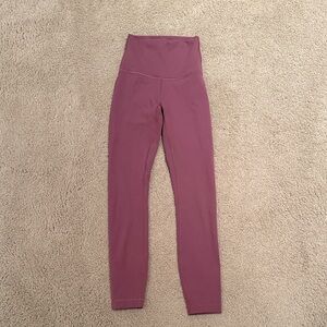 Lululemon Athletica High-Waisted Mauve Leggings